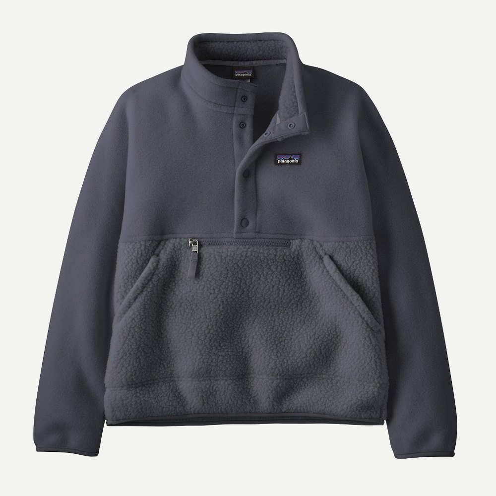 NEW FALL 2025 Patagonia Kids Cozy Fluff Pullover Smoulder Blue M